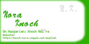 nora knoch business card